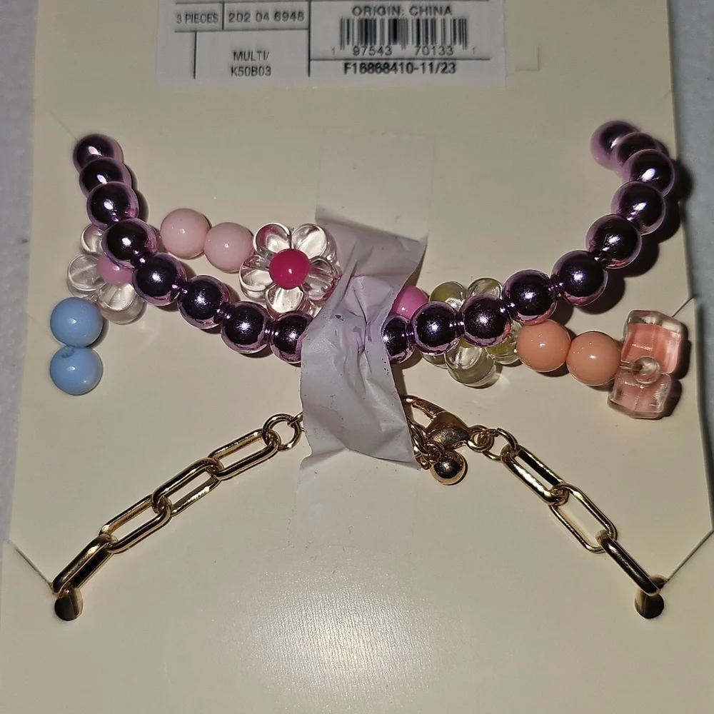 Cat & Jack 3 Piece Girl's Bracelet Set New
